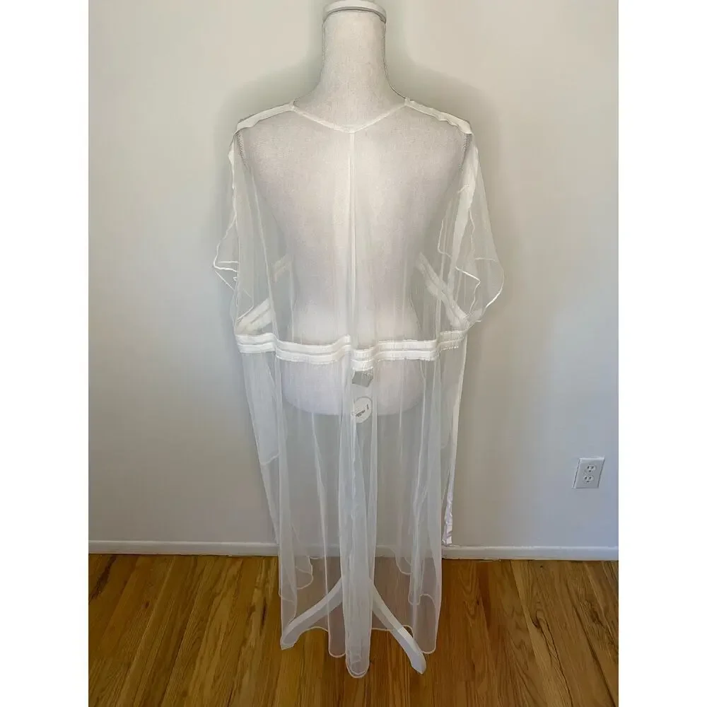Malia Mills Annette White Tulle Cover Up